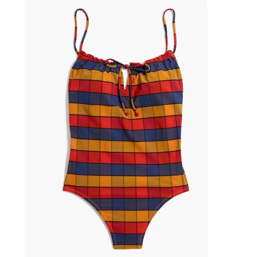 Madewell Second Wave Ruffled Drawstring One-Piece - Picture 7 of 16